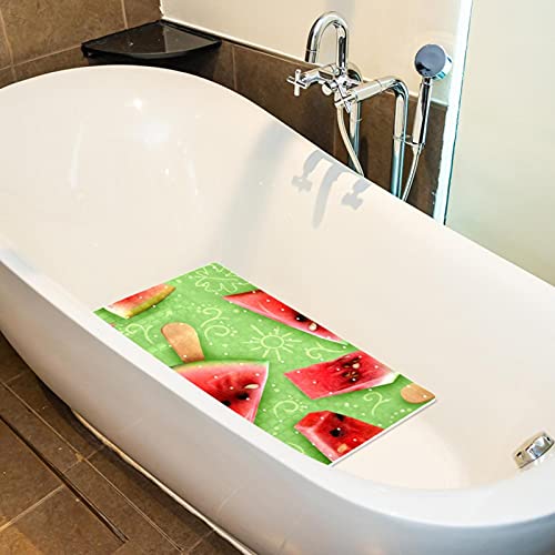 Tapis de bain pastèque antidérapant lavable en machine pour douche - 4