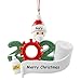 Produktbild QUNPON Christbaumschmuck Weihnachten Anhänger 2020 Überlebte Familie Christbaumschmuck DIY Resin Baumschmuck Zur Weihnachtsdekoration_009