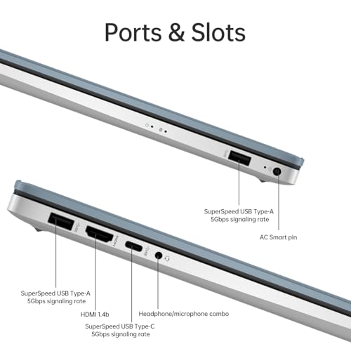 Image of HP 2025 Essential Laptop, 17.3 inch FHD, Intel Core 7 150U (Beats I7 1335U), 128GB RAM, 93TB SSD, Fingerprint Reader, Backlit Keyboard, Wi-Fi 6, Win 11 Home, Blue, Bundle with ADATA 512 External SSD