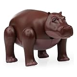 Hippo Toy Safari Animal Figure, Plastic Safari Animal Figurines, Zoo Animal Playset, Large Realistic Zoo Animal Toys for Toddlers, Hippo Action Figure, Jungle Animal Figure