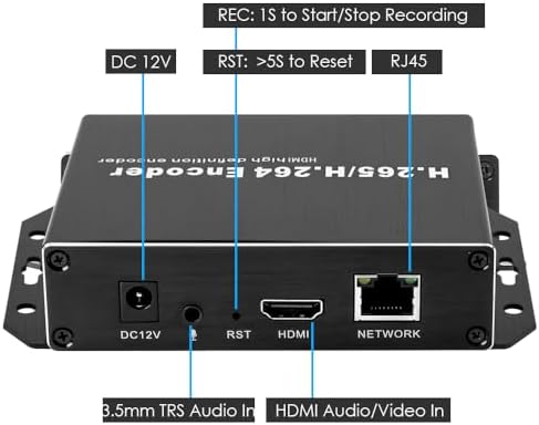 EXVIST H.265 1080P PoE HDMI to Network Encoder W/SD Card Slot Max. 128G DDNS HTTP RTSP SRT TS UDP Compatible with ONV/HK Private Protool for CCTV Surveillance Alternate view