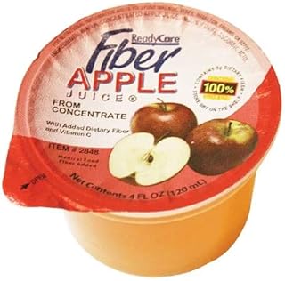 Lyons ReadyCare 100% Apple Juice with Fiber for Digestive Health - 4 fl oz Cups (48 Pack)