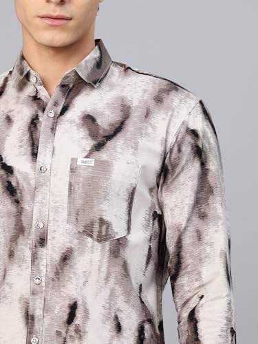 Image of Majestic Man Stylish Abstract Print Casual Shirt - Pure Cotton| Full Sleeve | Trendy & Comfortable