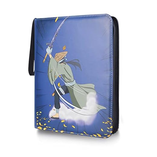 Wemeier Binder Compatible with Naruto Cards with 40 Card Sleeves, 720 Card Holders Book for Naruto Trading Cards, Carrying Case Card Collector Album with zipper and Wristband