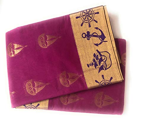 Uppada Silk Sarees pink uppada silk saree – image 2