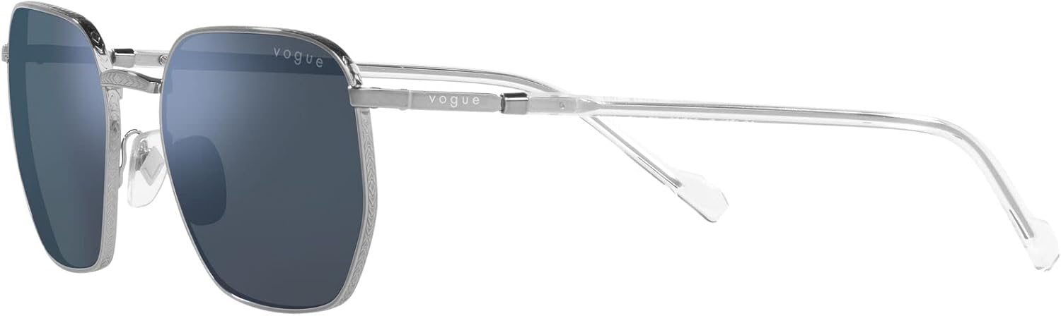 Vogue Eyewear Men's Vo4257s Square Sunglasses Gunmetal/Blue Mirrored Blue 52 Millimeters image 3 of 7 B0BB3L4WF5