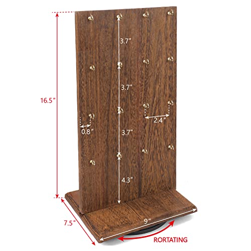 Ikee Design Wooden Rotating Two-Sided Jewelry Display Stand thumb #1