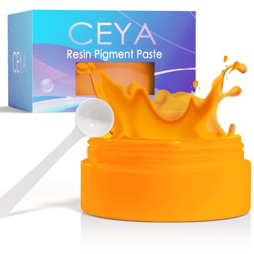 ceya Bright Orange Resin Pigment Paste,3.5oz/100g Opaque Epoxy Dye Pigment