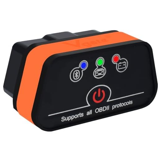 Vgate iCar2 BLE 4.0 OBD2 Bluetooth Adapter ELM327 Scanner Kfz-Diagnosewerkzeuge Motorsystem-Diagnosewerkzeuge für Android/iOS (Schwarz/Orange)