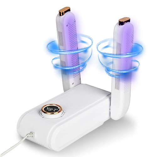 XTDMJ Shoes Dryer Boot Dryer, Glove Dryer with Intelligent Timer, Boot Dryer UK Foldable Design & Quick Drying Electric Shoe Dryer, Effectively Eliminates Odors and Antibacterial (UK Plug)