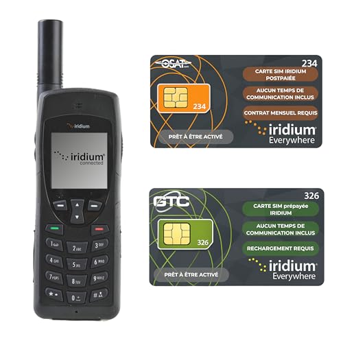 Téléphone Satellite Iridium 9555 | Couverture Mondiale | Voix, Texte, données | Design Compact | Robuste et Durable | Communication fiable