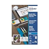 Avery Double-Sided Matt Business Cards for Inkjet Printers – 85 x 54 mm, 260gsm, Pack of 200, C32015-25