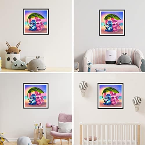 NAIMOER Diamond Painting Kits for Adults, Stitch Diamond Painting Full Drill Diamond Art Kits for Kids Stitch Painting with Diamonds for Home Decor 30x40cm
