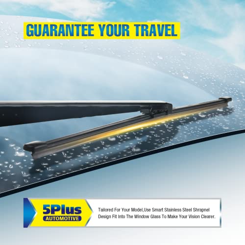 Image of 5 PLUS 13 inch Rear Wiper Blade Replacement for Mercedes-Benz GLC300 2020-2016 GLC350e GLC63 AMG GLC63 AMG S 2020-2018 /BMW X1 2015-2012 /Land Rover Discovery 2020-2017 BACK Windshield Wiper(13-I /A334H)