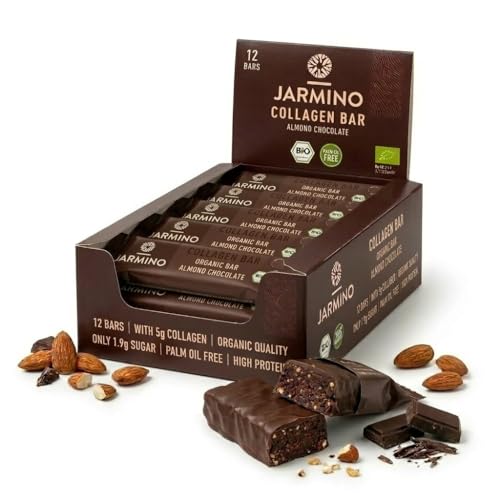 Image of Collagen Bar High Protein Bar Brownie 12x55g - Protein Rich Protein Bar with Low Sugar + Palm Oil Free (Almond Chocolate) Protein Bar 12 Bars