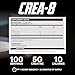 EHP Labs CREA-8 Micronized Creatine Monohydrate Powder - Unflavored Creatine Powder for Muscle Growth, Increased Strength, Enhanced Energy Output and Improved Performance - 100 Servings (500g)