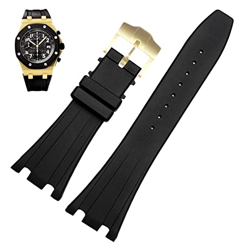 Bracelet noir en silicone souple 40mm 42mm pour montre connectee