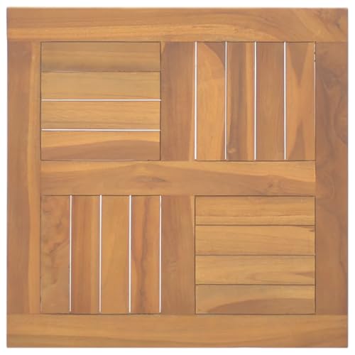 vidaXL Tischplatte Holzplatte Massivholzplatte Esstischplatte für Esstisch Gartentisch Tisch Garten Quadratisch 50x50x2,5cm Massivholz Teak