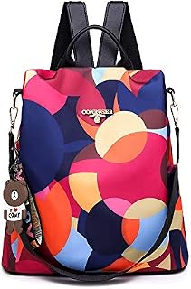 Women's Travel Backpack Purse, Lightweight Waterproof Oxford Small Outdoor Casual Anti-theft Student Backpack