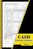 Cash Register Balance Sheets: Daily Drawer Count Log Book for Tracking Cash, Deposits, and Coins