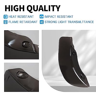 Smoke Wide Wind Deflector for Touring,Side Wind Windshield Fairing Air Deflectors Compatible with Harley 2015-2021 Touring Road Glide Special FLTRXS FLTRX CVO Ultra FLTRUSE Ultra FLTRU Limited