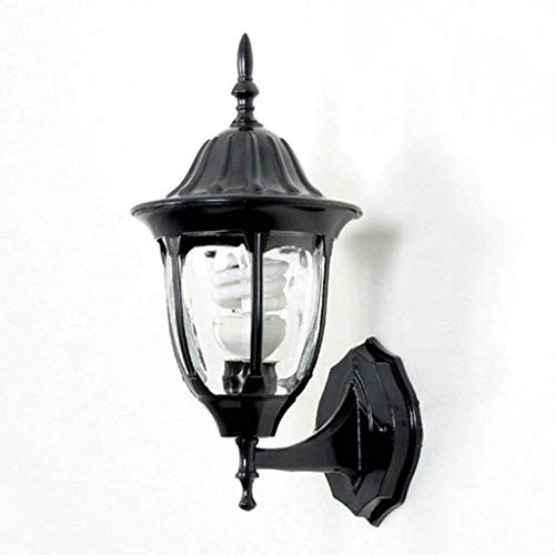 Applique murale extérieure rétro en aluminium noir étanche 28x43cm - 2