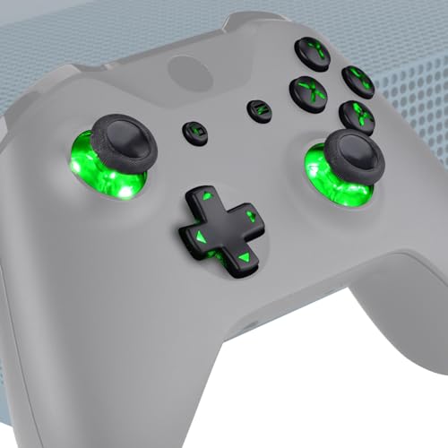 eXtremeRate Leuchttasten für Xbox One Controller,Tasten Knöpfe Buttons D-pad Thumbsticks ABXY Buttons Menü-/Ansicht-Tasten LED Kit für Xbox One Standard/S/X Controller[DTF]-Symbols Leuchttasten