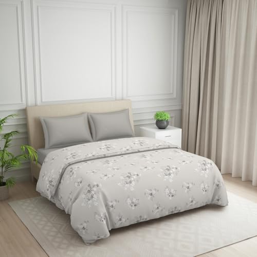 Image of Welspun Polycotton Ac Comforter Double Bed Quilt Blanket | 120 TC Duvets for Double Bed | Health Layer & Machine Washable | (88 inch X 106 inch Inches) - Grey
