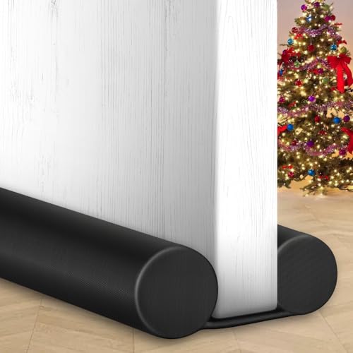 MAXTID Under Door Draft Stopper for Bottom of Doors 38' Black Door Blocker Noise ReducerLight Cold Air Guard Breeze Sound Proof Door Sweep Weather Stripping Door Seal Insulation Strip Gap Filler