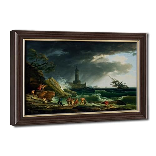 Toile tendue tempête Vernet décoration murale aux finitions de prestige