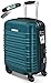 KESSER® Handgepäck Reisekoffer 55L Hartschalen-Koffer Inkl. Kofferwaage + Gepäckanhänger | Trolley Gepäck Rollkoffer Zahlenschloss 4 Rollen ABS-Hartschale Teleskopgriff, 55x40x25cm, Petrolgrün