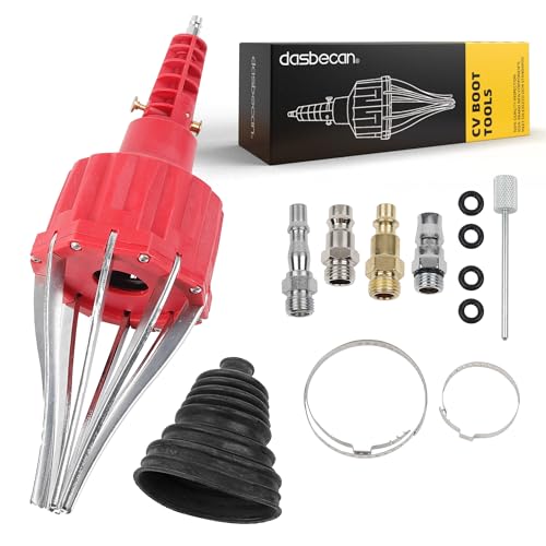Dasbecan Universal Pneumatic CV Boot Expander Tool, CV Axle Boot Installation Tool, CV Joint Boot Spreader Removal Tool Kit Compatible with BMW UTV ATV (Red)