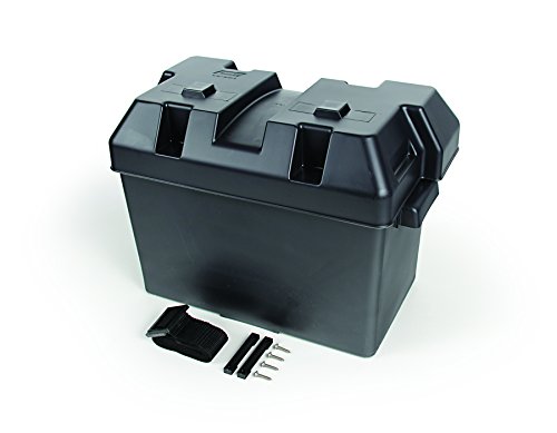 Camco Large Battery Box With Straps And Hardware - Group 27, 30, 31 |Safely Stores Rv, Automotive, And Marine Batteries | Measures Inside 7-1/4" X 13-1/4" X 8-5/8" | (55372) #TOP5