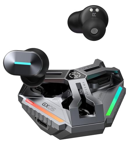 HECATE by Edifier GX05 Wireless Gaming Earbuds, 15ms Low Latency, 2.4GHz/Bluetooth 5.3 Dual Wireless Mode, ENC Noise Cancellation for PC/Phone/PS5/VR/Switch, LHDC/Hi-Res, Fast Charge, RGB Light(Grey) HECATE by Edifier GX05 Wireless Gaming Earbuds, 15ms Low Latency, 2.4GHz/Bluetooth 5.3 Dual Wireless Mode, ENC Noise Cancellation for PC/Phone/PS5/VR/Switch, LHDC/Hi-Res, Fast Charge, RGB Light(Grey)