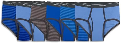 Fruit of the Loom Men's Fashion Brief Assorted (Pack of 6), Solids