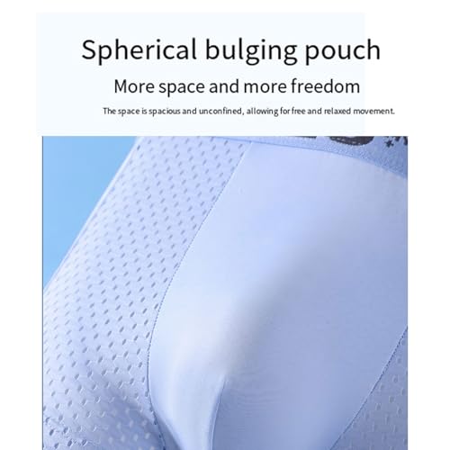 Hello Underwear for Men, Men's Mesh Ice Silk Underwear, Low Rise Boxer Briefs, Mens Breathable Trunks4