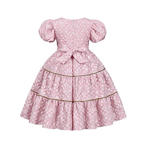Zanjkr Vestidos para meninas, crianças, meninas, estampados, shorts, mangas, vestido de festa, vesti
