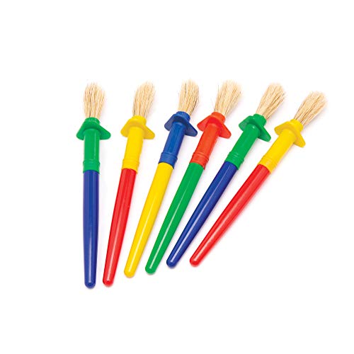 Baker Ross Kinderpinsel mit dickem Griff und Tropfschutz (12 Stück) – Pinsel für Kinder, mit denen keine Farbe auf die Hände tropft