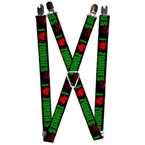 Tirantes unisex negro verde rojo de una pulgada con pinzas metálicas resistentes para ropa