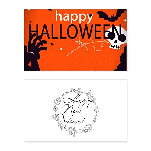 Tarjeta de Halloween Happy Ghost Fear ideal para tus mensajes de Año Nuevo