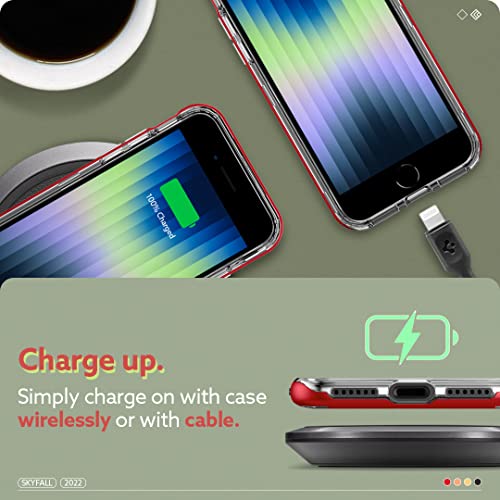 Caseology Skyfall For Iphone Se Case 2022 For Iphone Se Case (2020) For Iphone 8 Case (2017) For Iphone 7 Case (2016) - Red #TOP6