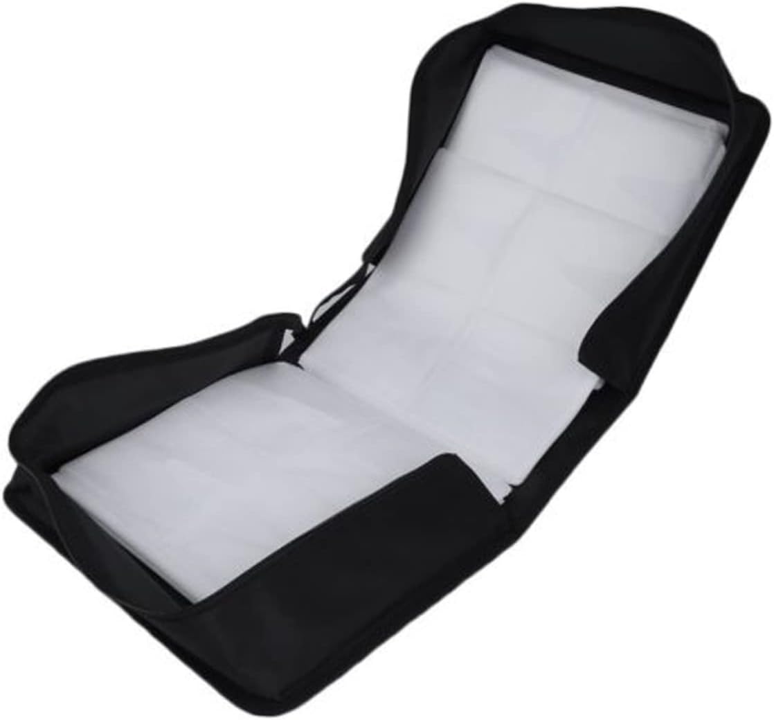 Cabilock Capacity Cd DVD Storage Wallet Organizer Portable Holder with Zipper for Easy Access and Protection for Home and Travel Use