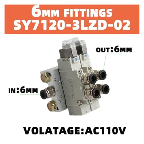 SY7120 Combinaison de solénoïdes de commande de cylindre 8MM - 3