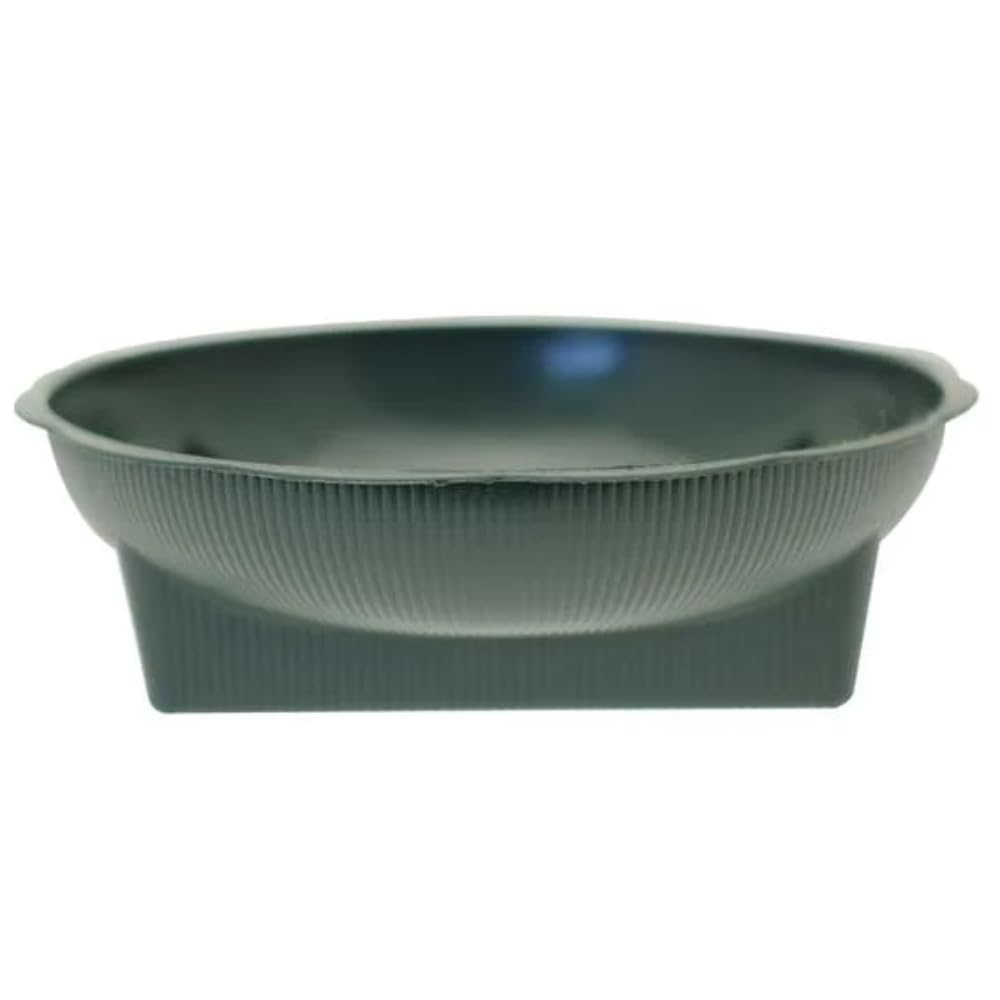 Green Round Florist Plastic Dish Bowl with a Square Base x 20