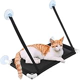【Anwendungsszene】 Katzen finden gerne einen ruhigen Ort zum Sonnenbaden. Diese Katzenfensterstange kann nicht nur einen besonderen Platz für die Katze schaffen, sondern auch Platz im Haus sparen. Der beste Ort, um die Katzenhängematte zu installieren, ist sonniges Fenster, Balkon oder Schlafzimmer, die Katze kann hier jeden Tag ein Sonnenbad geben.