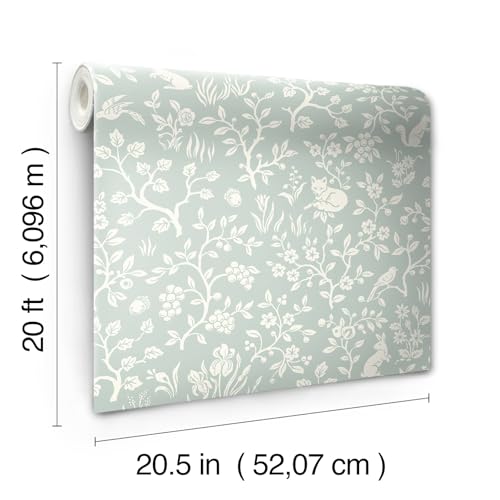 Magnolia Home Pick-Up Sticks Blue Peel and Stick Wallpaper by York Wallcoverings - Image 4