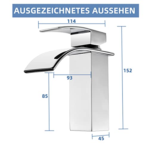 CECIPA-Grifo-de-Lavabo-Grifo-de-una-Manija-Grifo-de-Lavabo-en-Cascada-con-Lavabo-de-Agua-Fria-y-Caliente-Corto CECIPA-Grifo-de-Lavabo-Grifo-de-una-Manija-Grifo-de-Lavabo-en-Cascada-con-Lavabo-de-Agua-Fria-y-Caliente-Corto