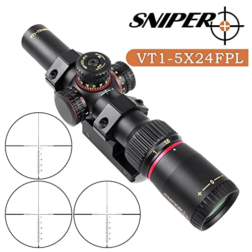Tpo Red/Green Illuminated Bdc Reticle 30Mm Tube Rifle Scope Vt 1-5X24 First Focal Plane Scope Lpvo Rifle Scope #TOP2