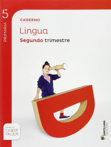 Portada de CADERNO LINGUA 5 PRIMARIA 2 TRIM SABER FACER