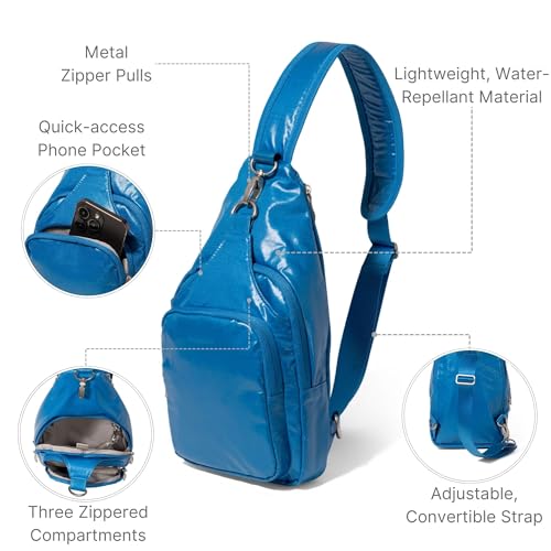 Image of Baggallini Women's Central Park Sling 12 inchx7 inch Crossbody Bag W /Convertible Adjustable Shoulder Strap